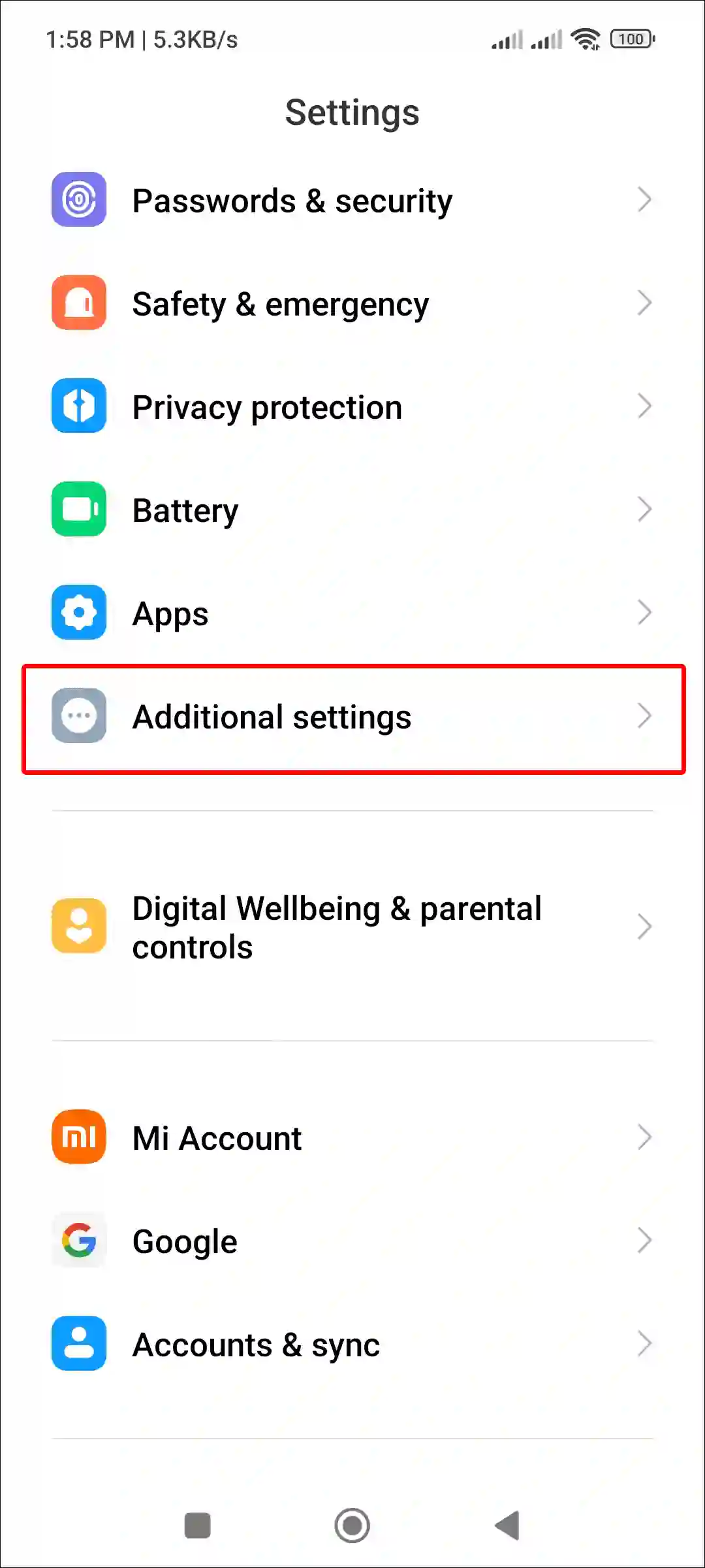 xiaomi additional settings