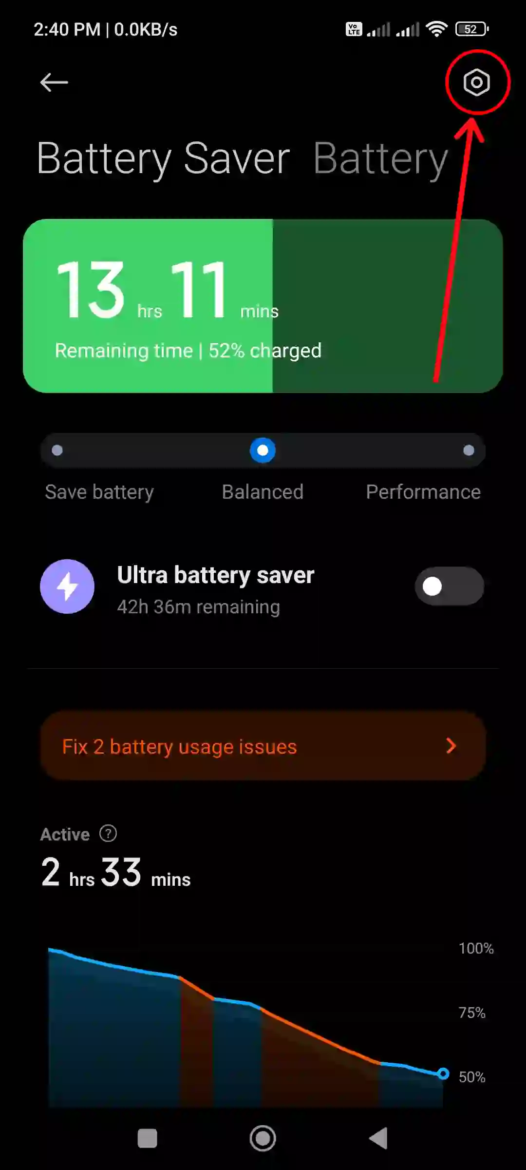 xiaomi battery settings icon