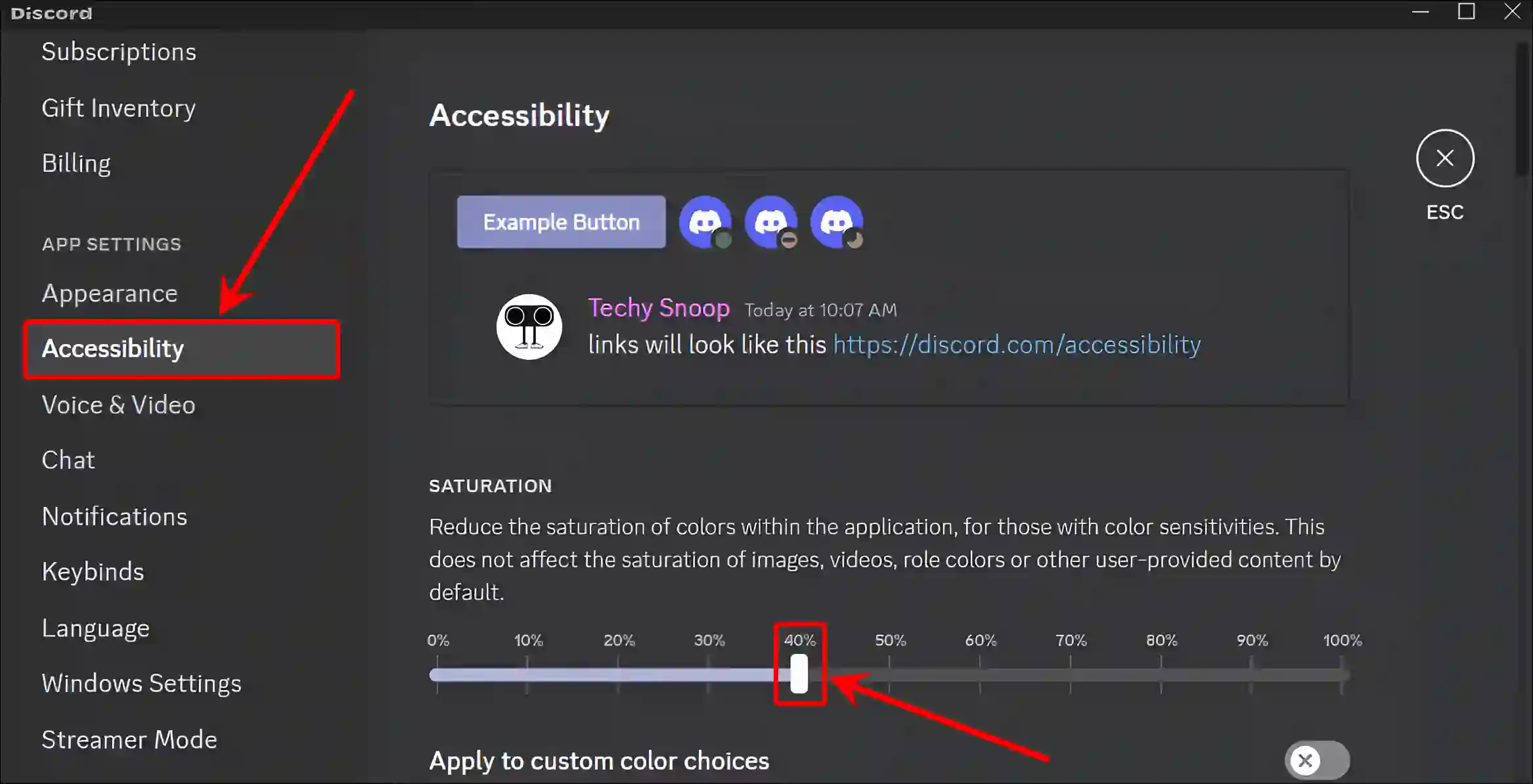 adjust discord color saturation pc