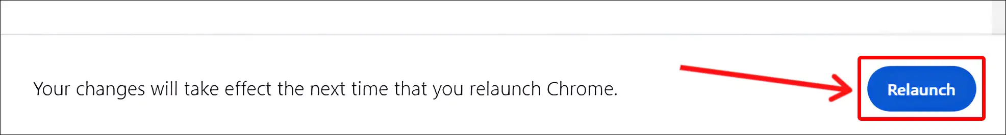 chrome browser relaunch button