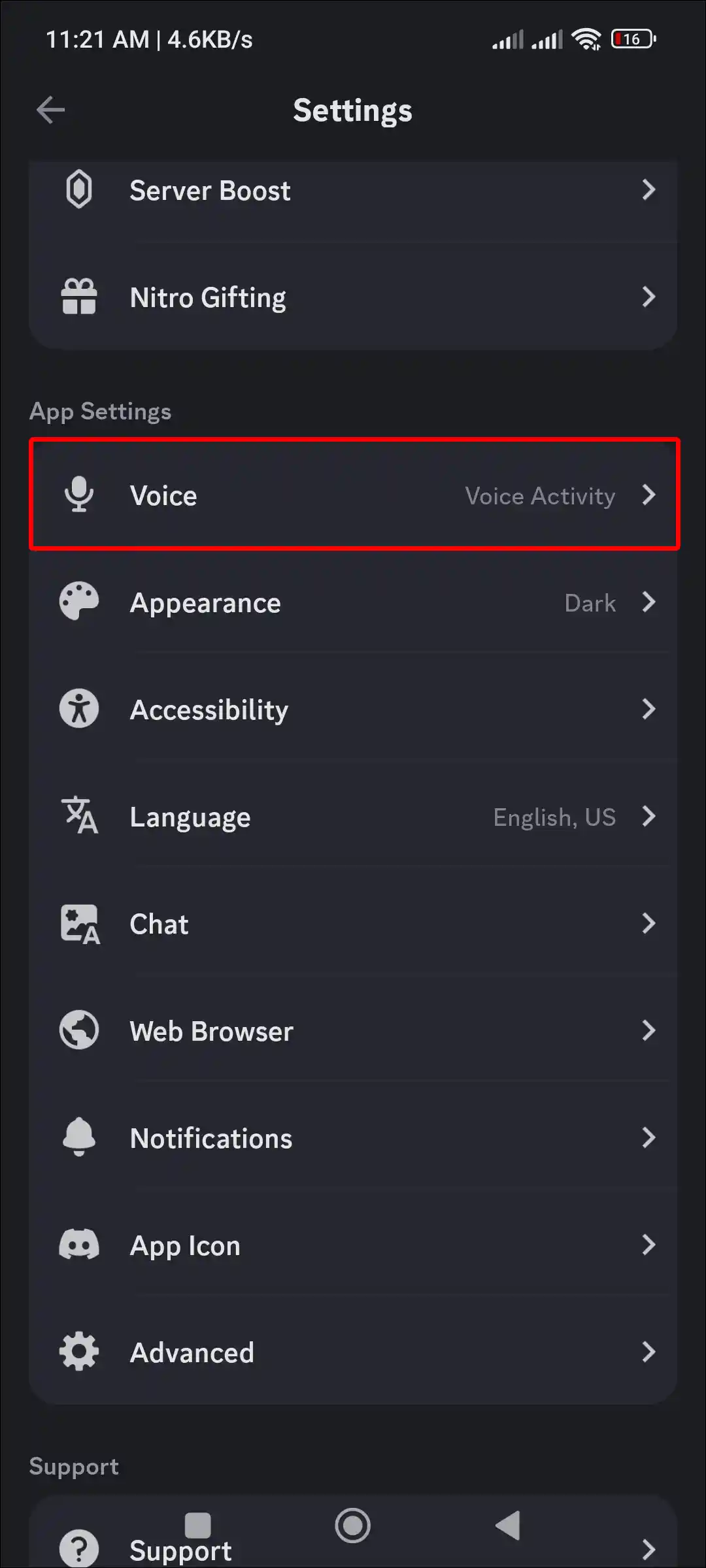 discord app voice settings