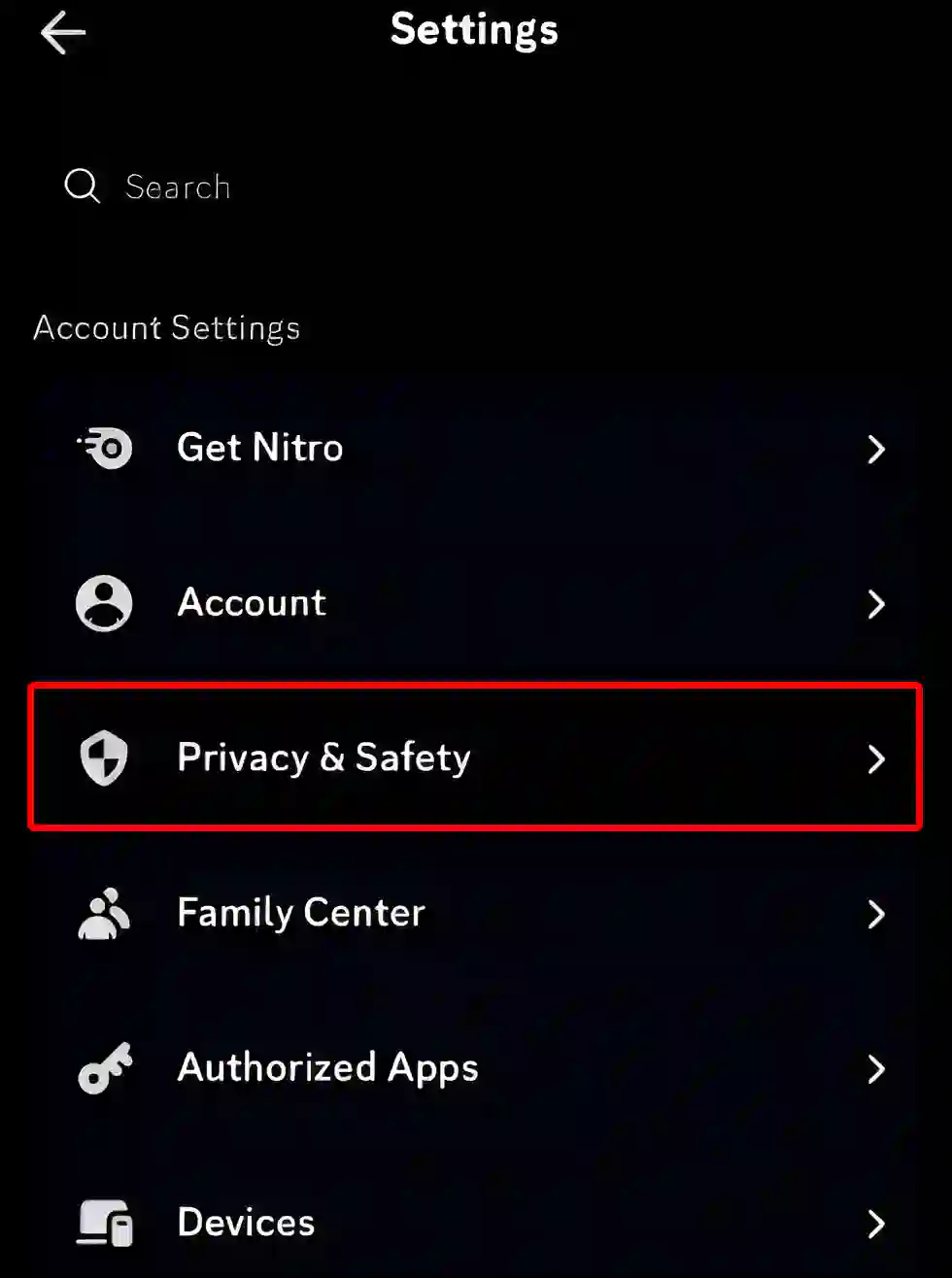 discord mobile privacy & safety settings