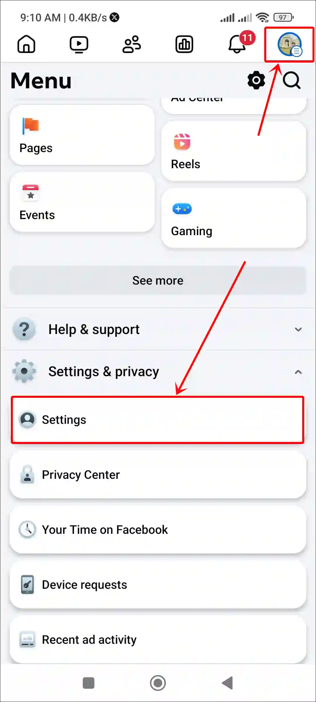 facebook in app browser settings