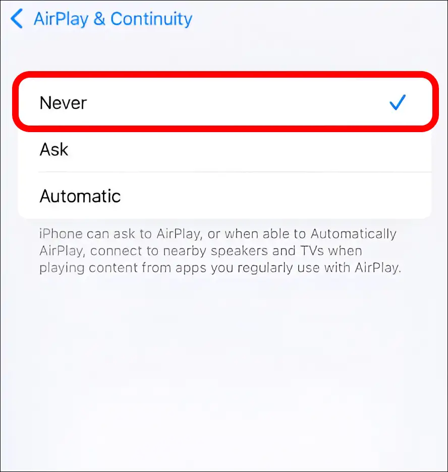 iphone airplay and continuity never