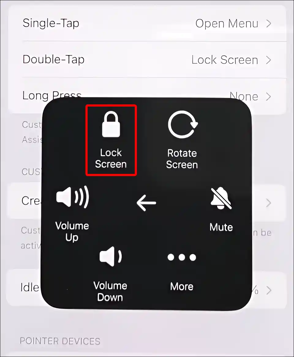 iphone assistive touch lock screen