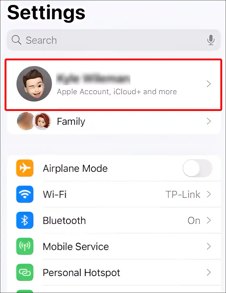 iphone icloud account settings