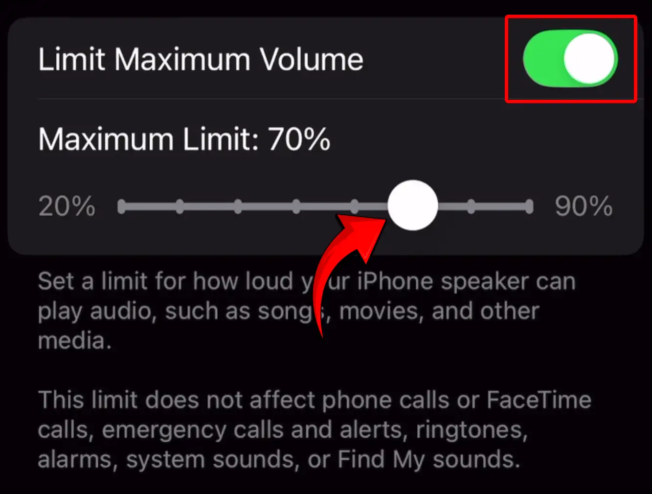 iphone limit maximum volume