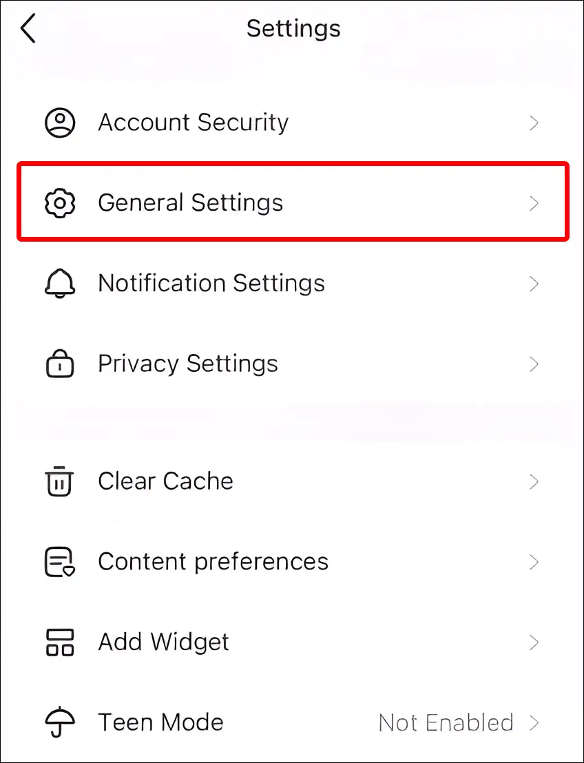 rednote app general settings