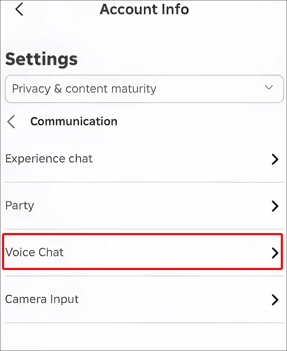 roblox app voice chat settings