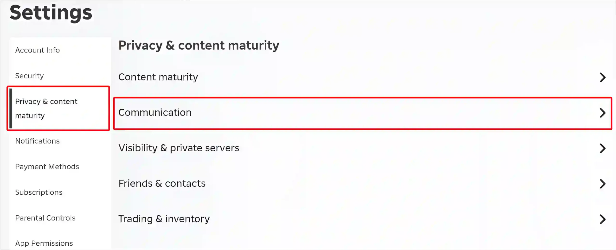 roblox communication settings