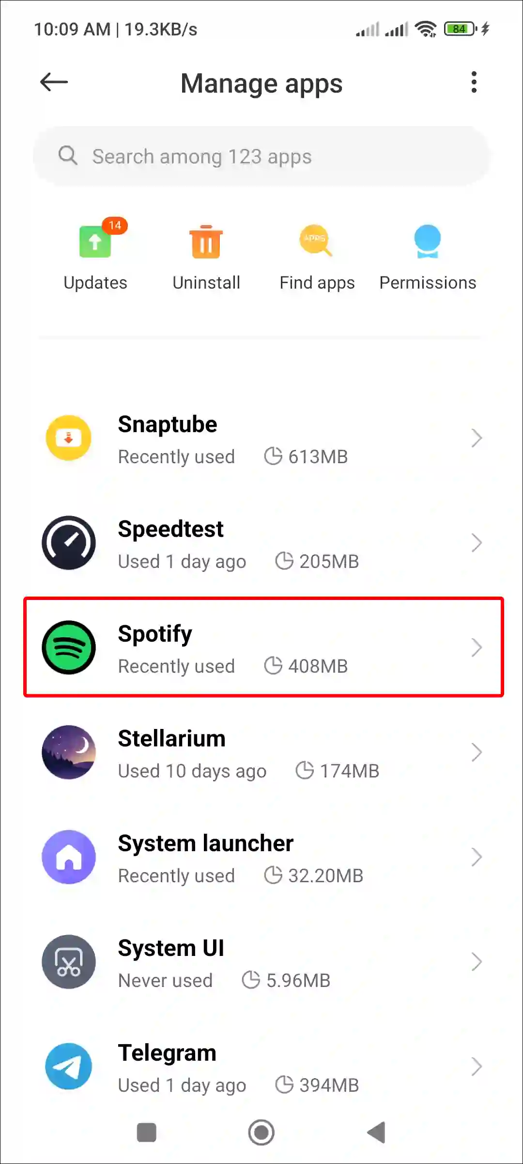 spotify app android settings