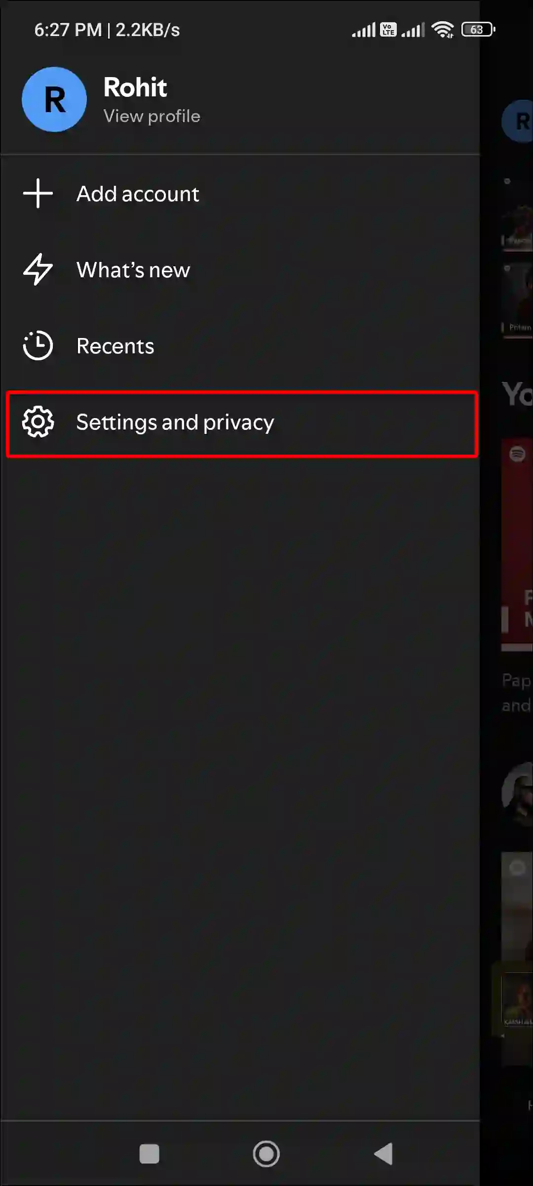 spotify settings and privacy