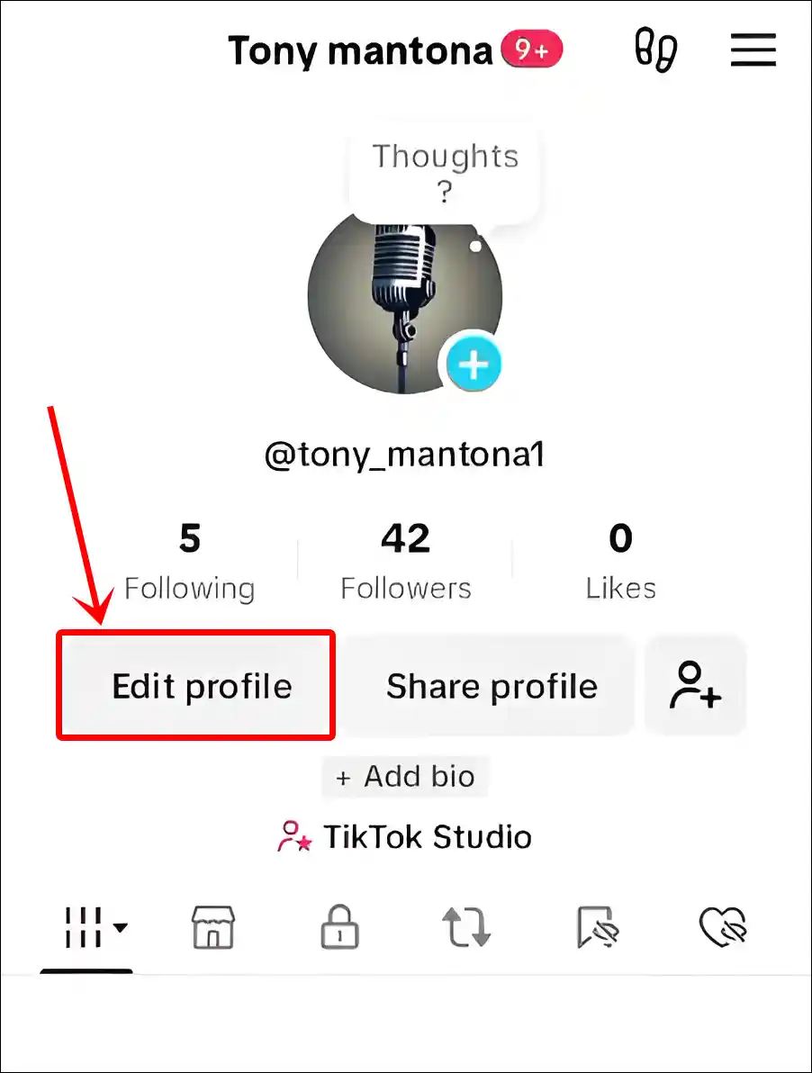 tiktok app edit profile