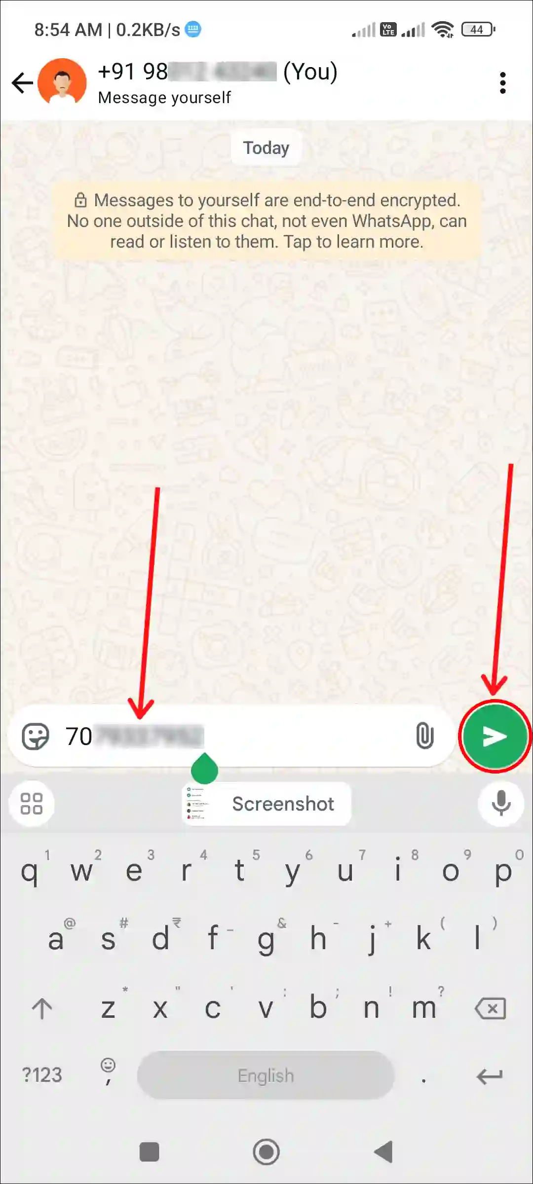 whatsapp send unknown number