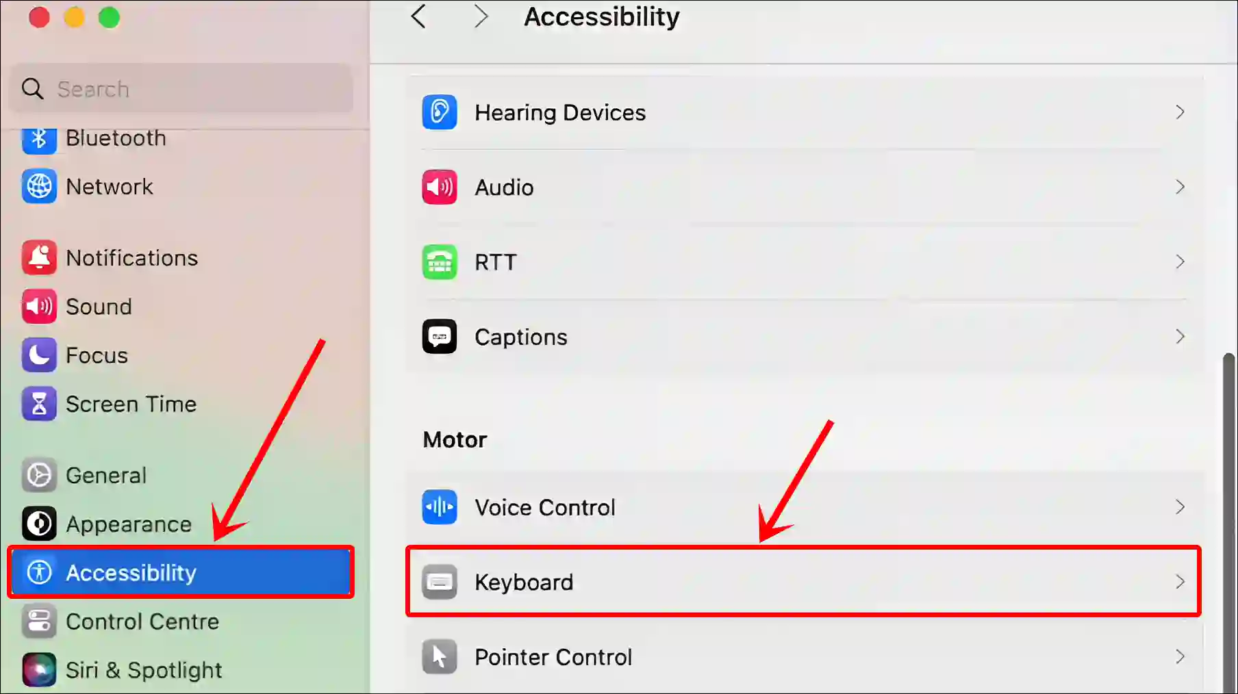 accessibility keyboard settings mac