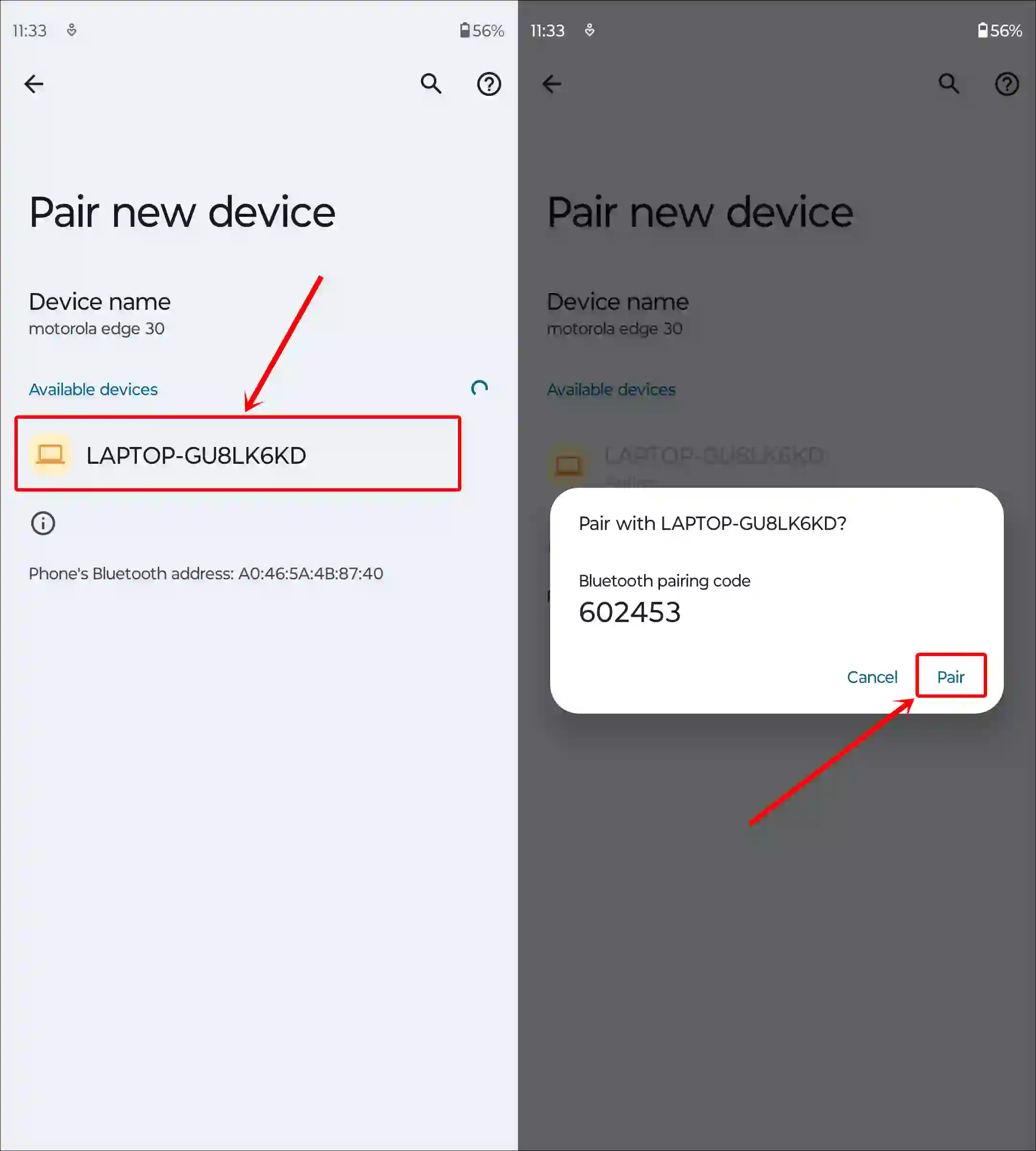 android bluetooth connection