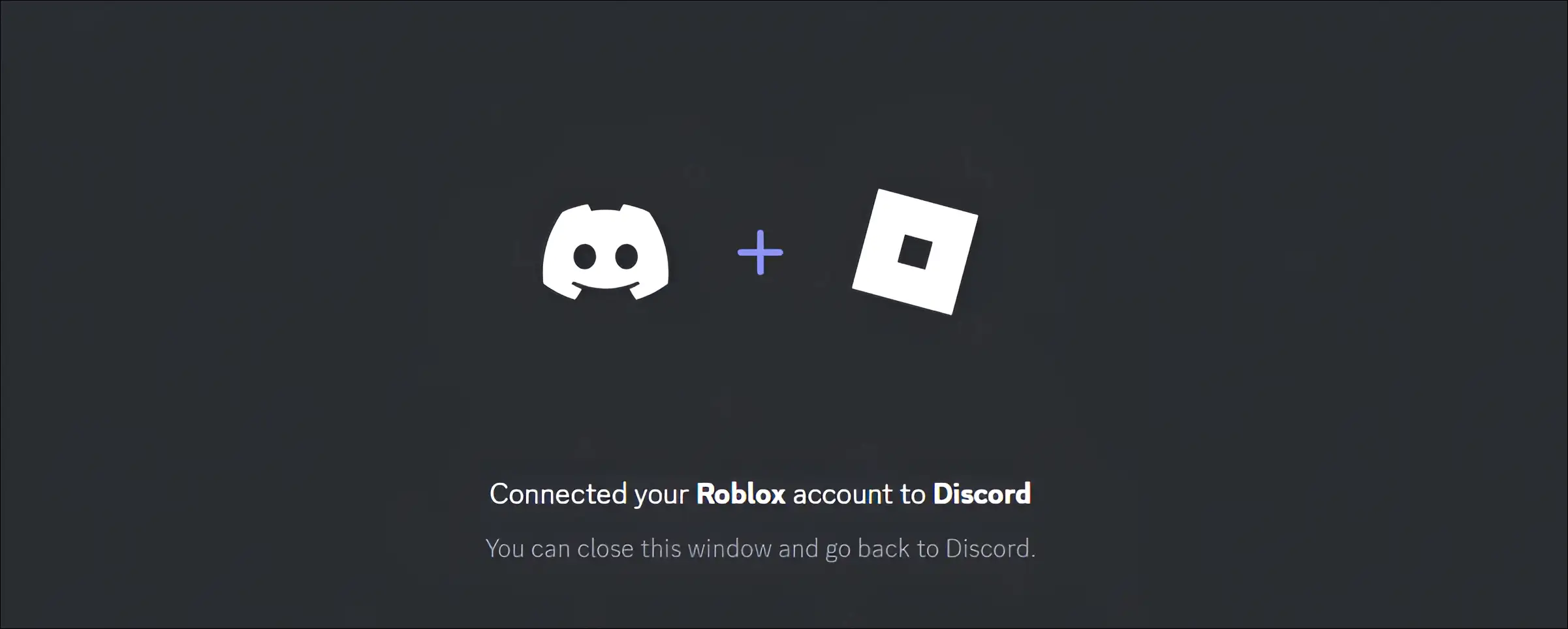 connected your roblox account to discord