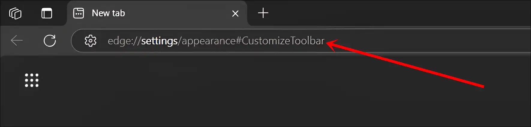 edge://settings/appearance#CustomizeToolbar