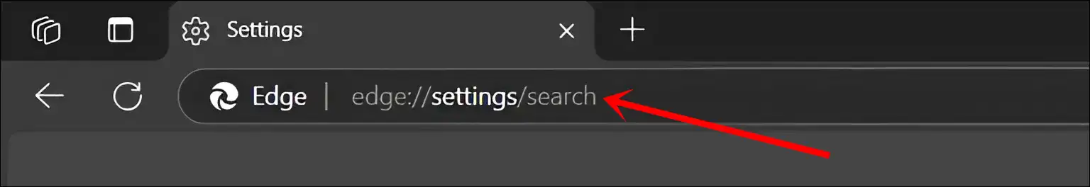 edge://settings/search