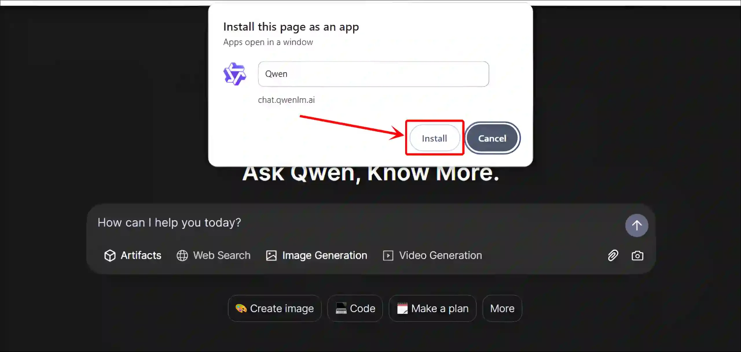 install qwen ai from chrome browser