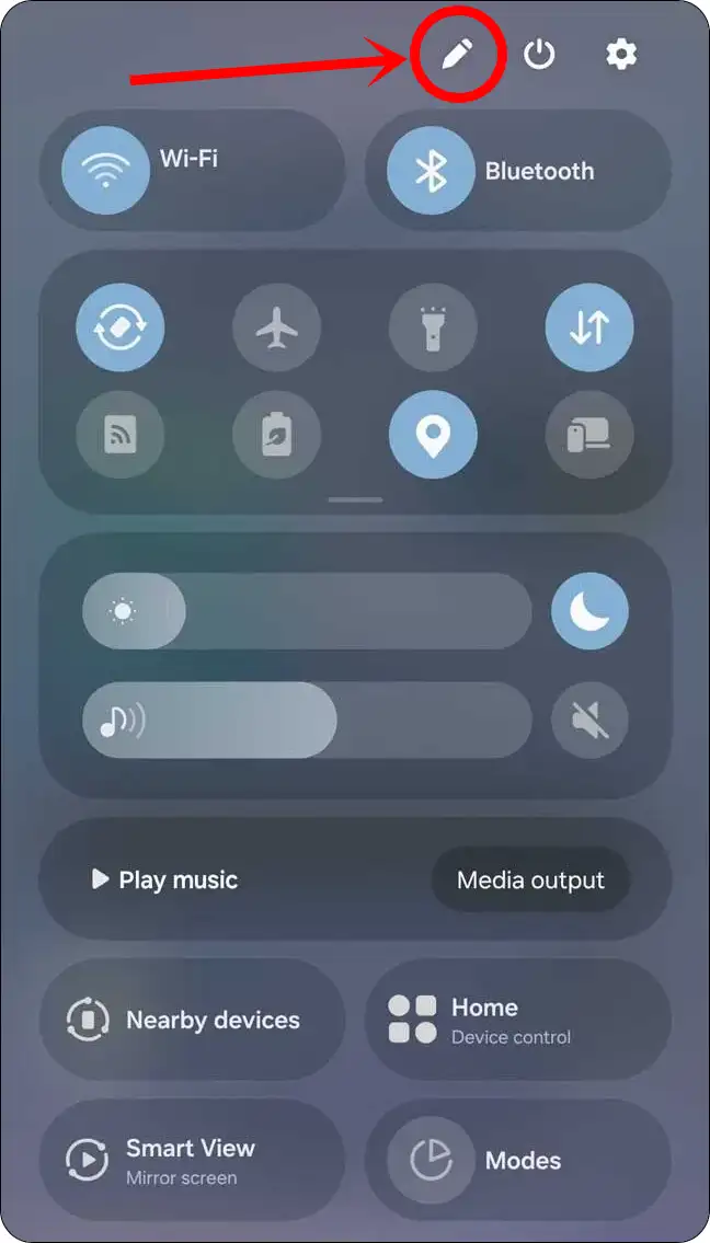 one ui 7 quick settings panel pen