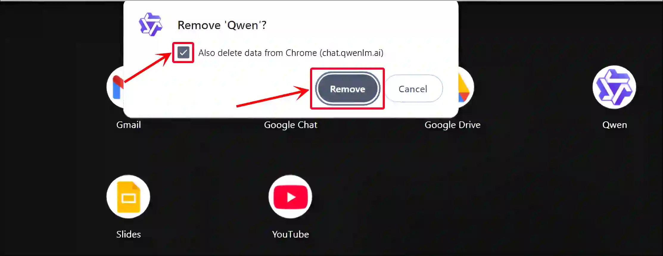 remove qwen ai from chrome