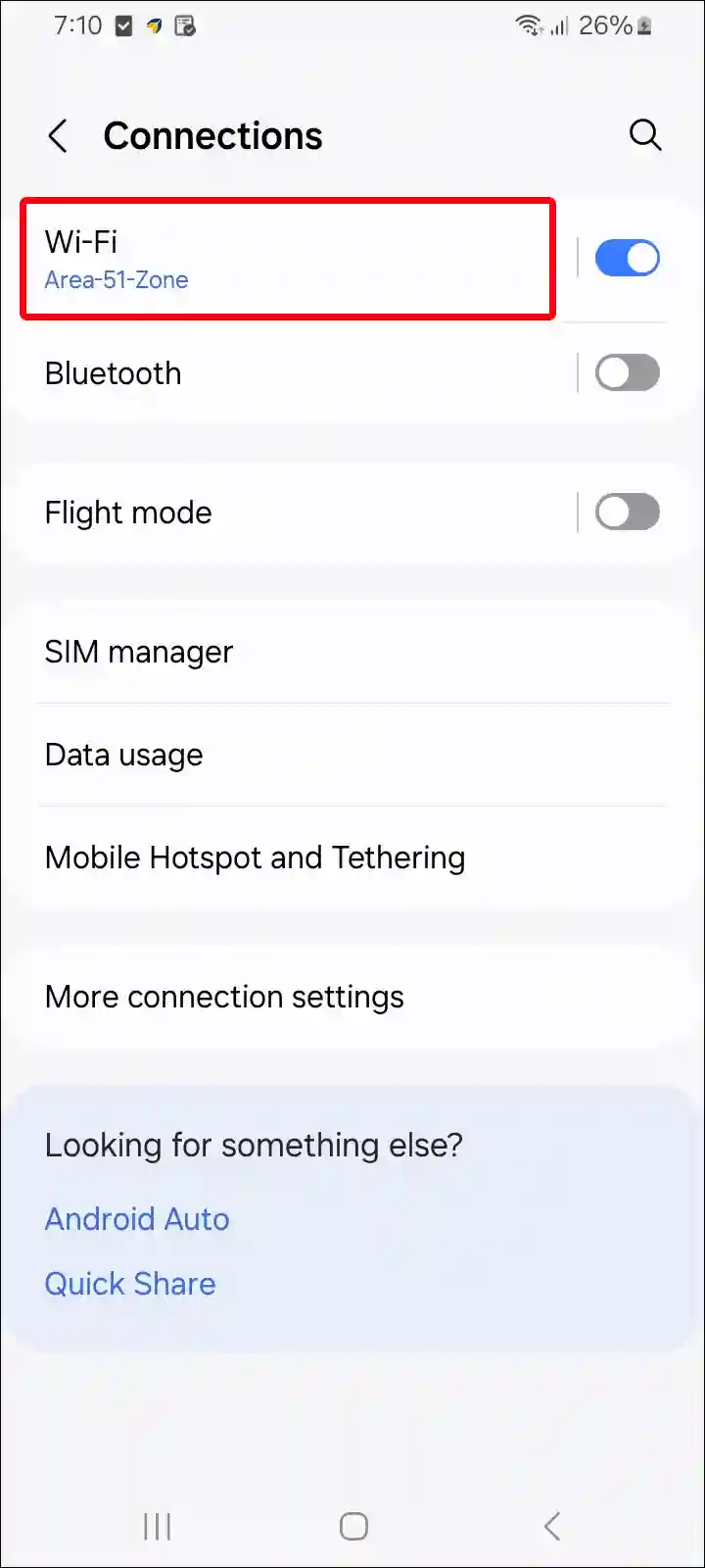 samsung wi-fi settings