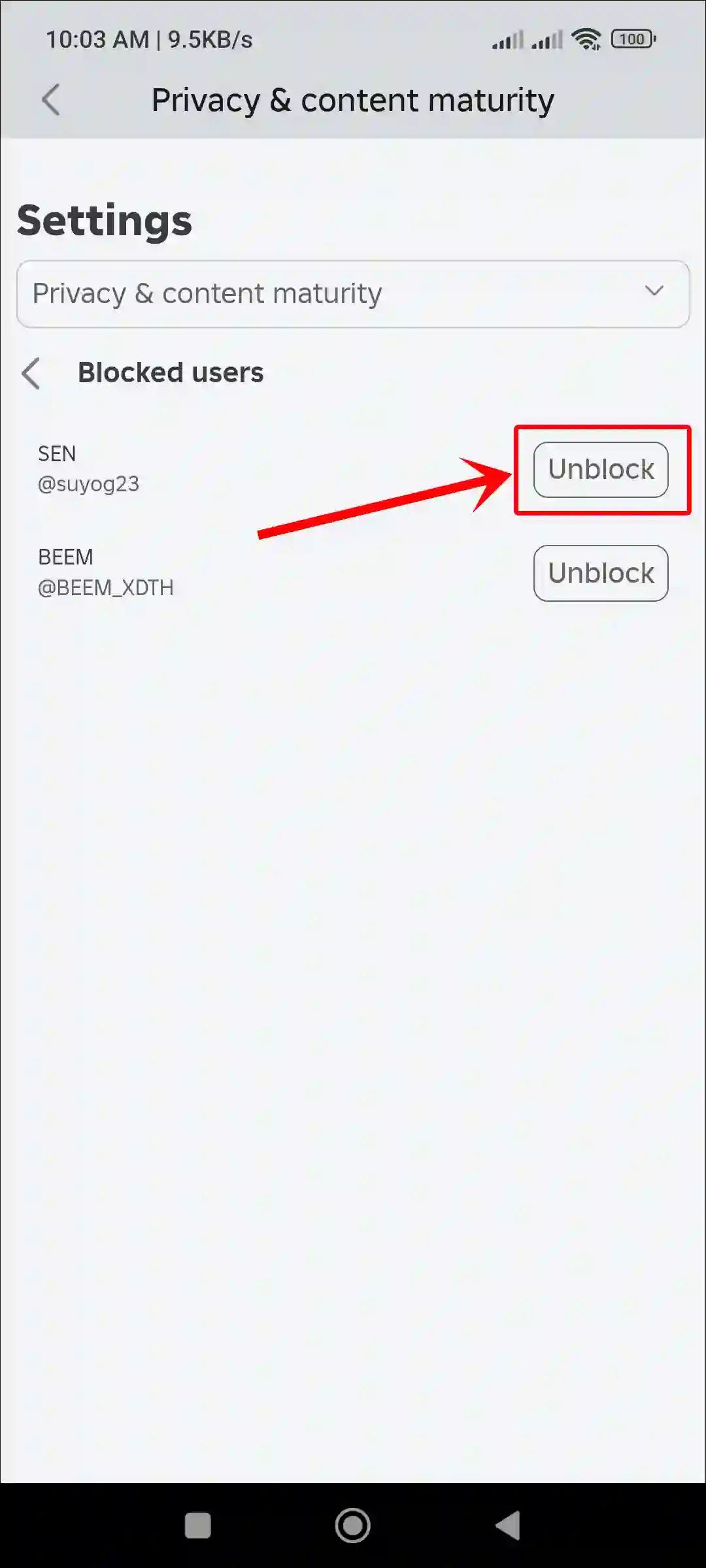 unblock someone on roblox mobile