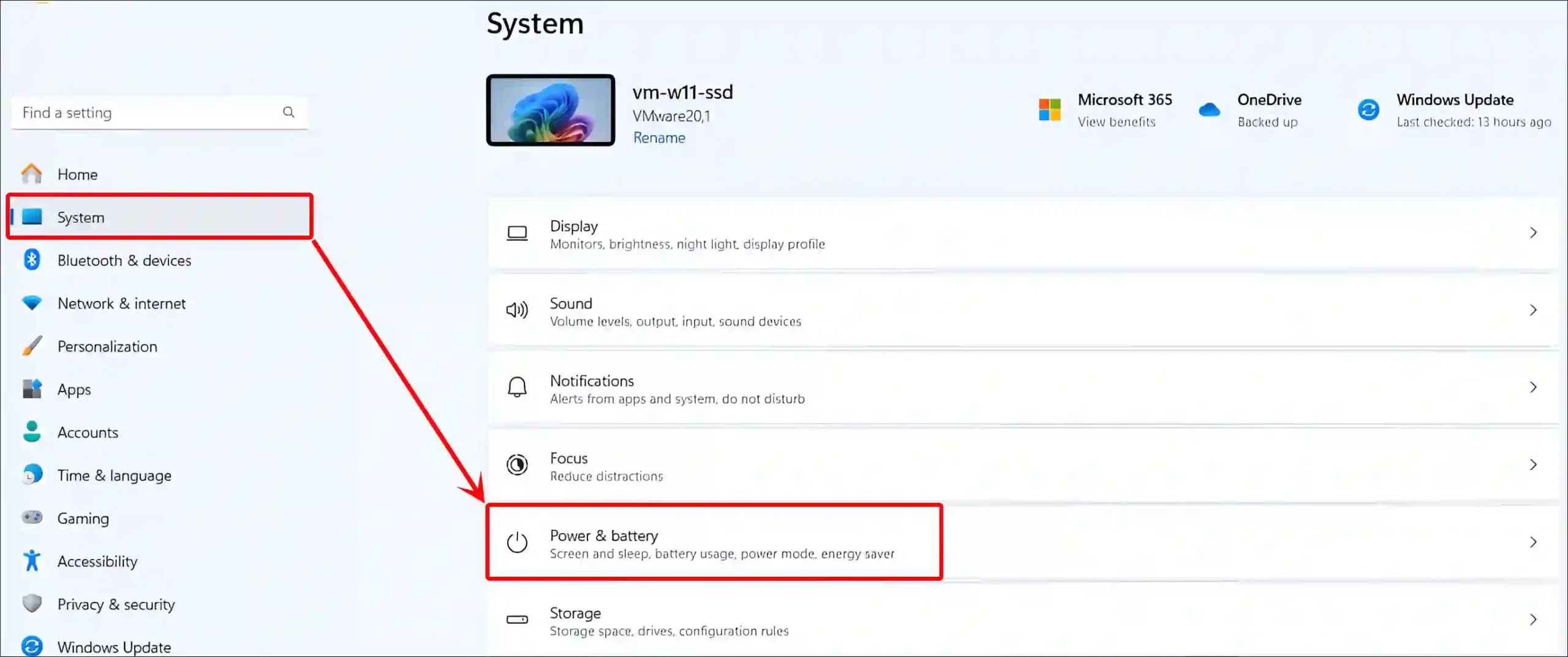 windows 11 system power & battery