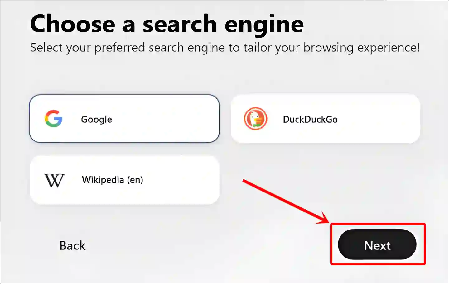 zen browser setup search engine