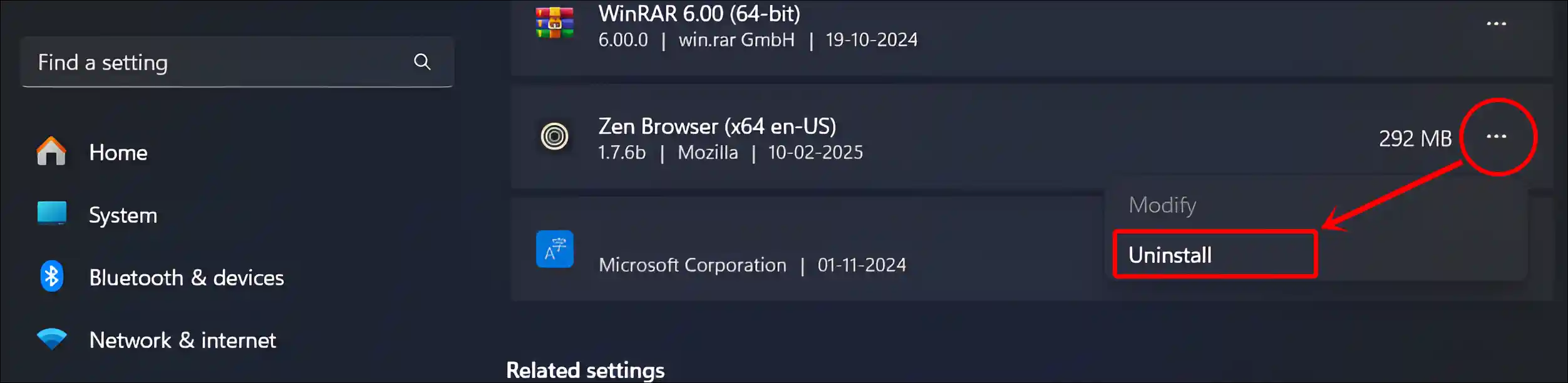 zen browser uninstall