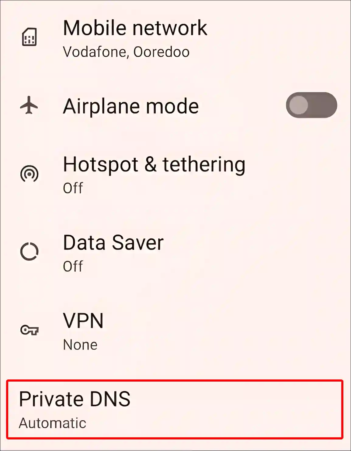 android private dns settings