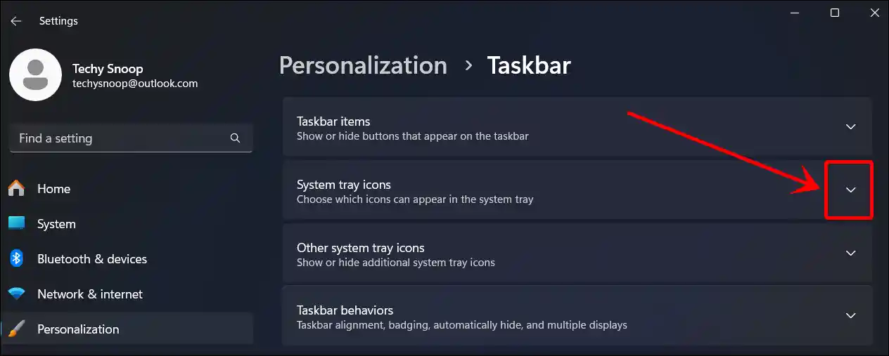 system tray icons windows 11