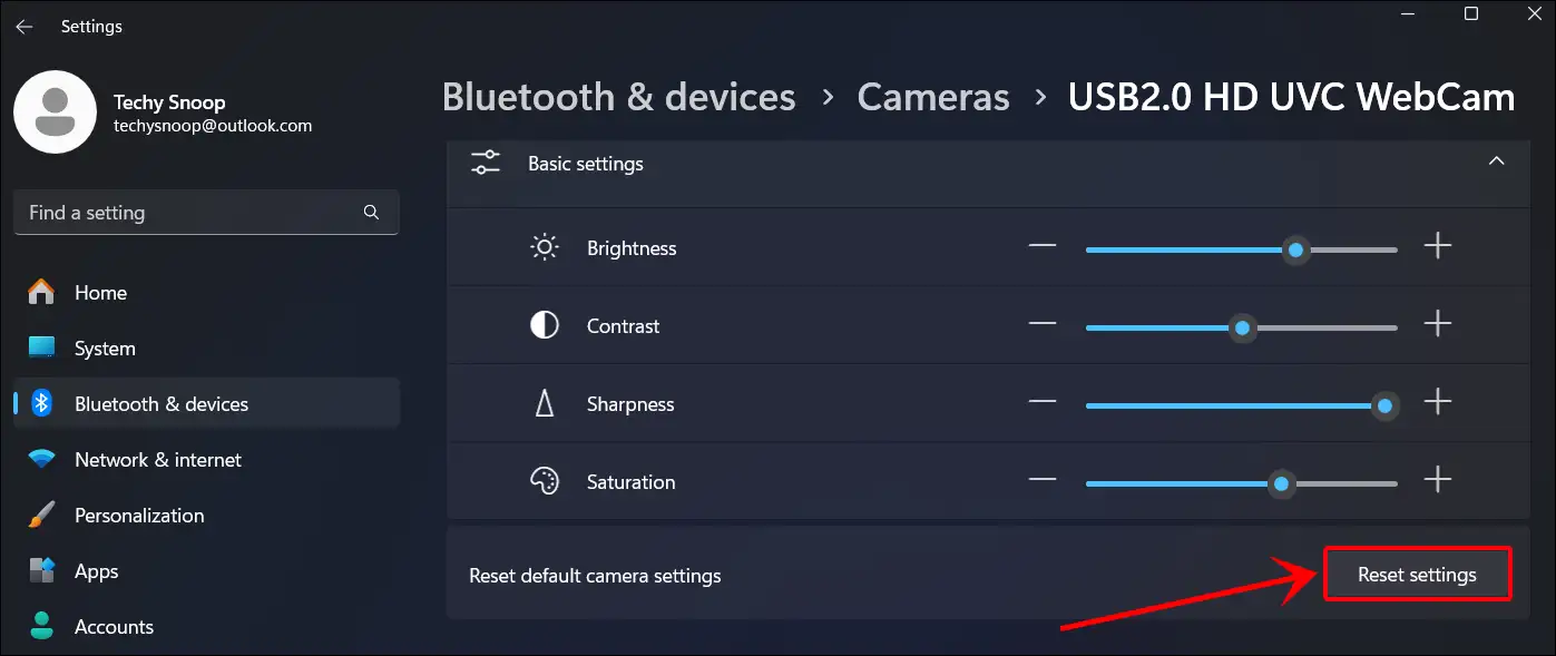 windows 11 camera reset settings