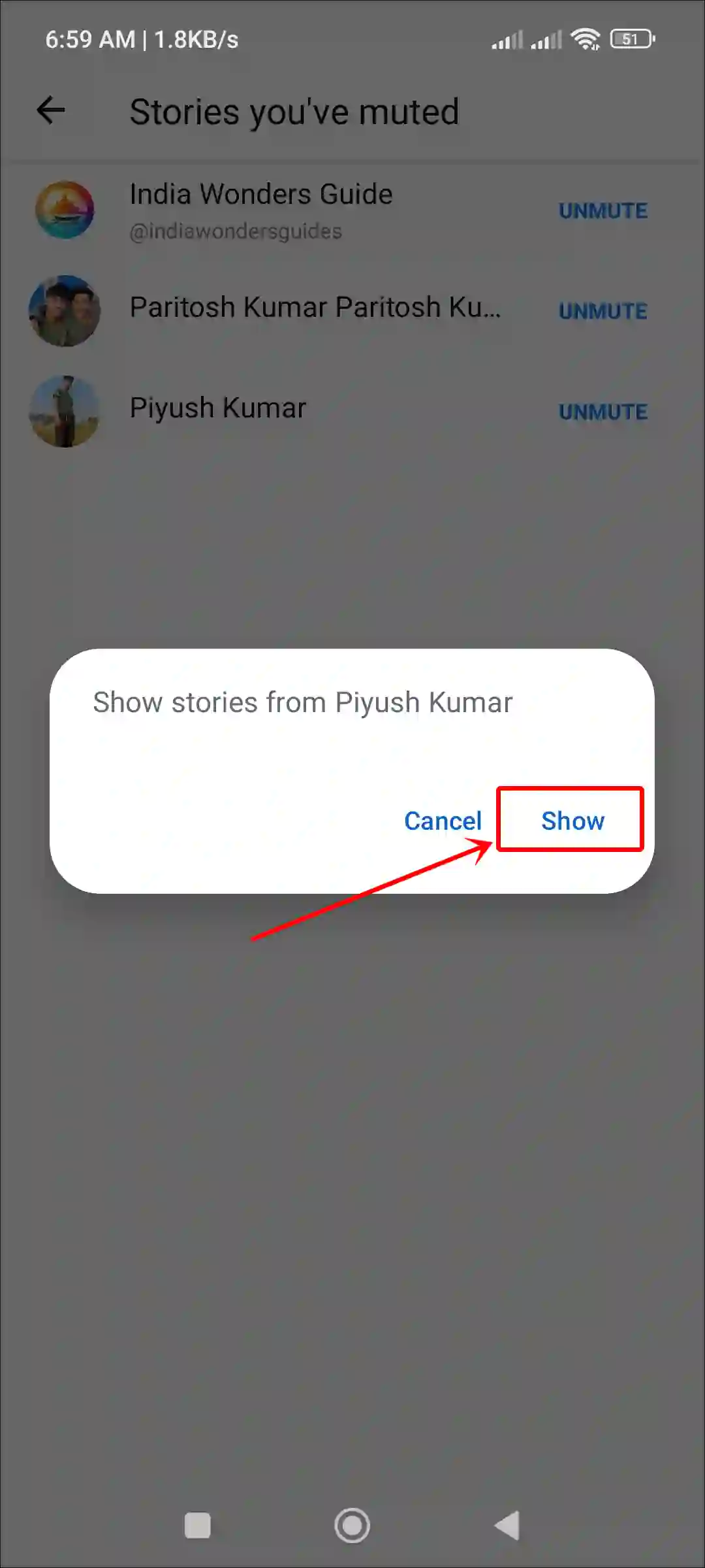 facebook messenger stories unmute show