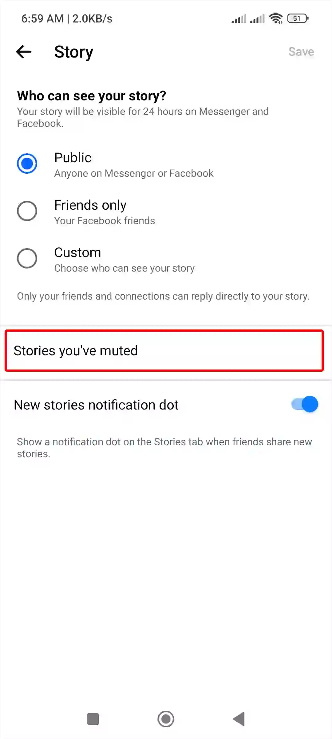 facebook messenger stories you've muted
