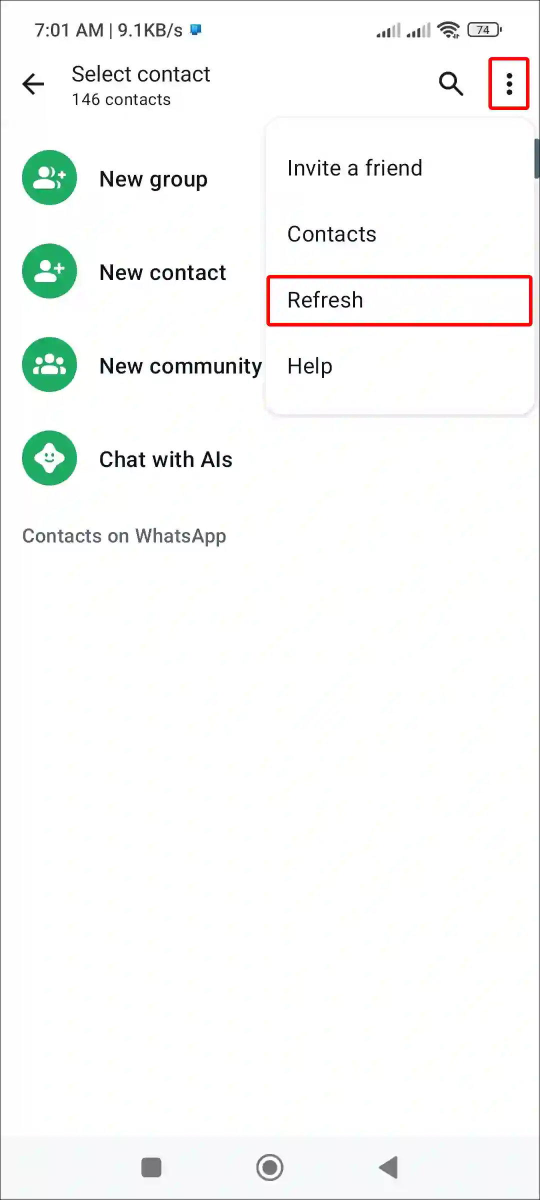 perplexity ai whatsapp number refresh
