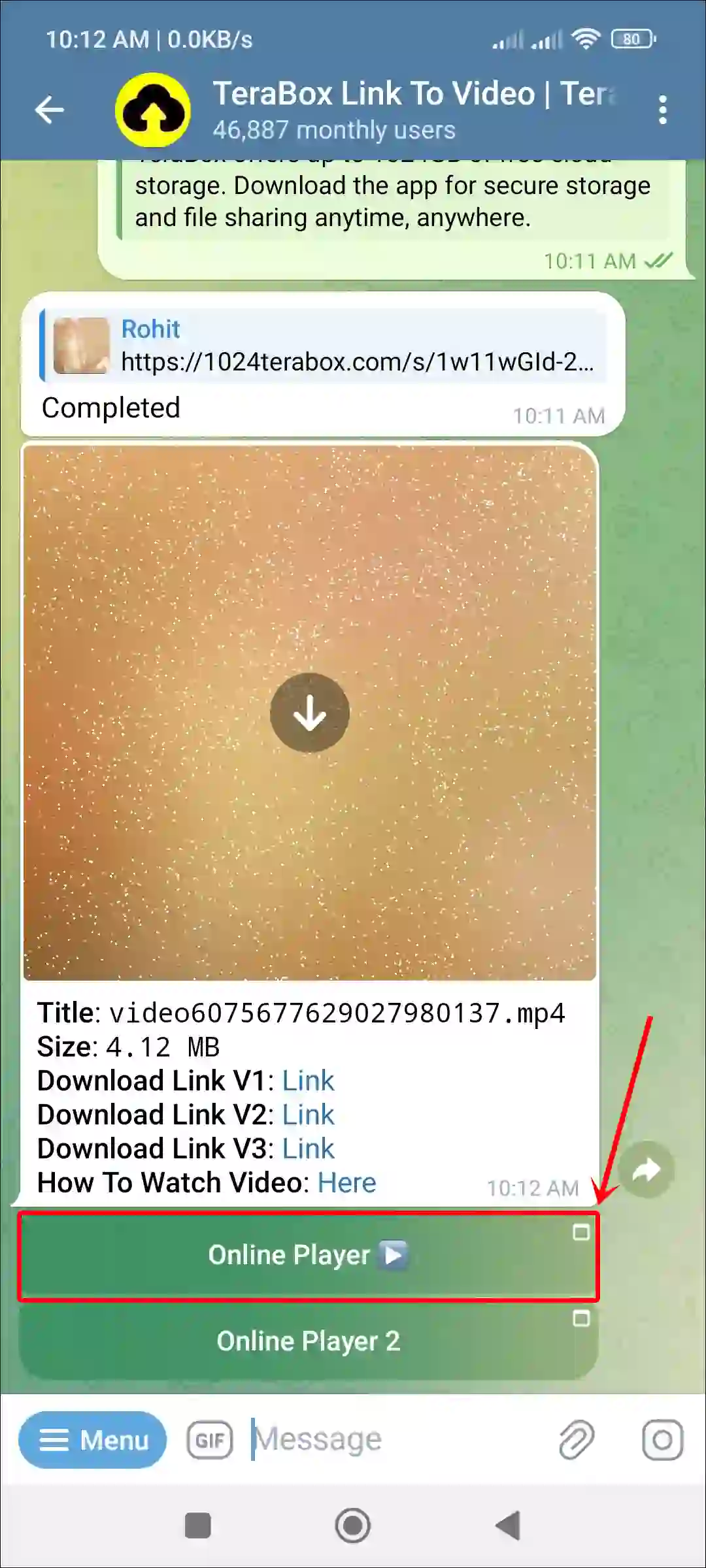 telegram terabestbot link online player