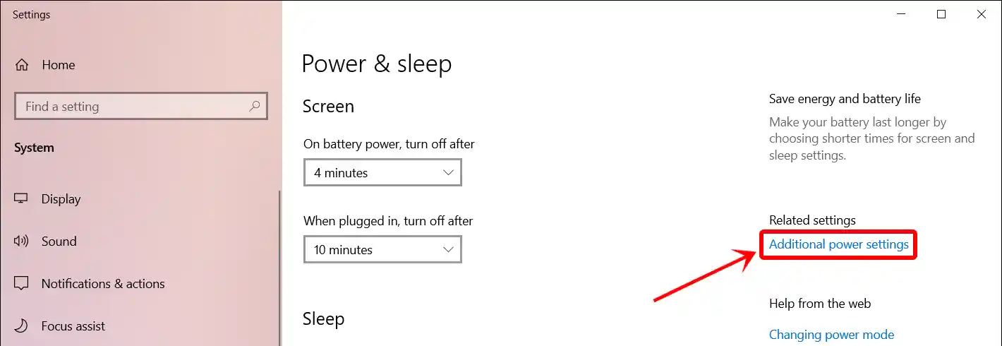additional power settings windows 10