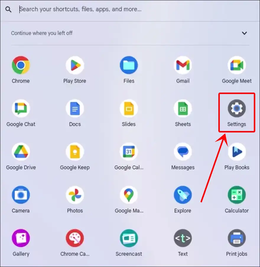 chromebook settings