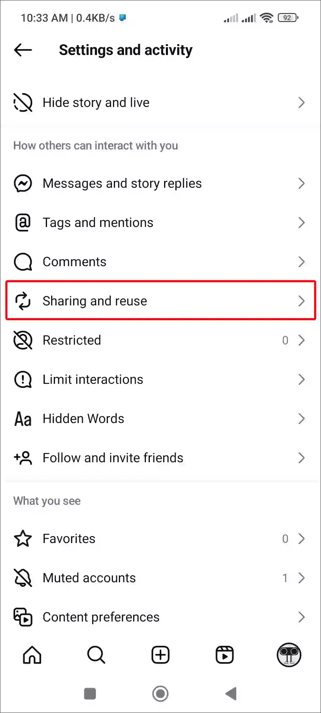 instagram sharing and reuse
