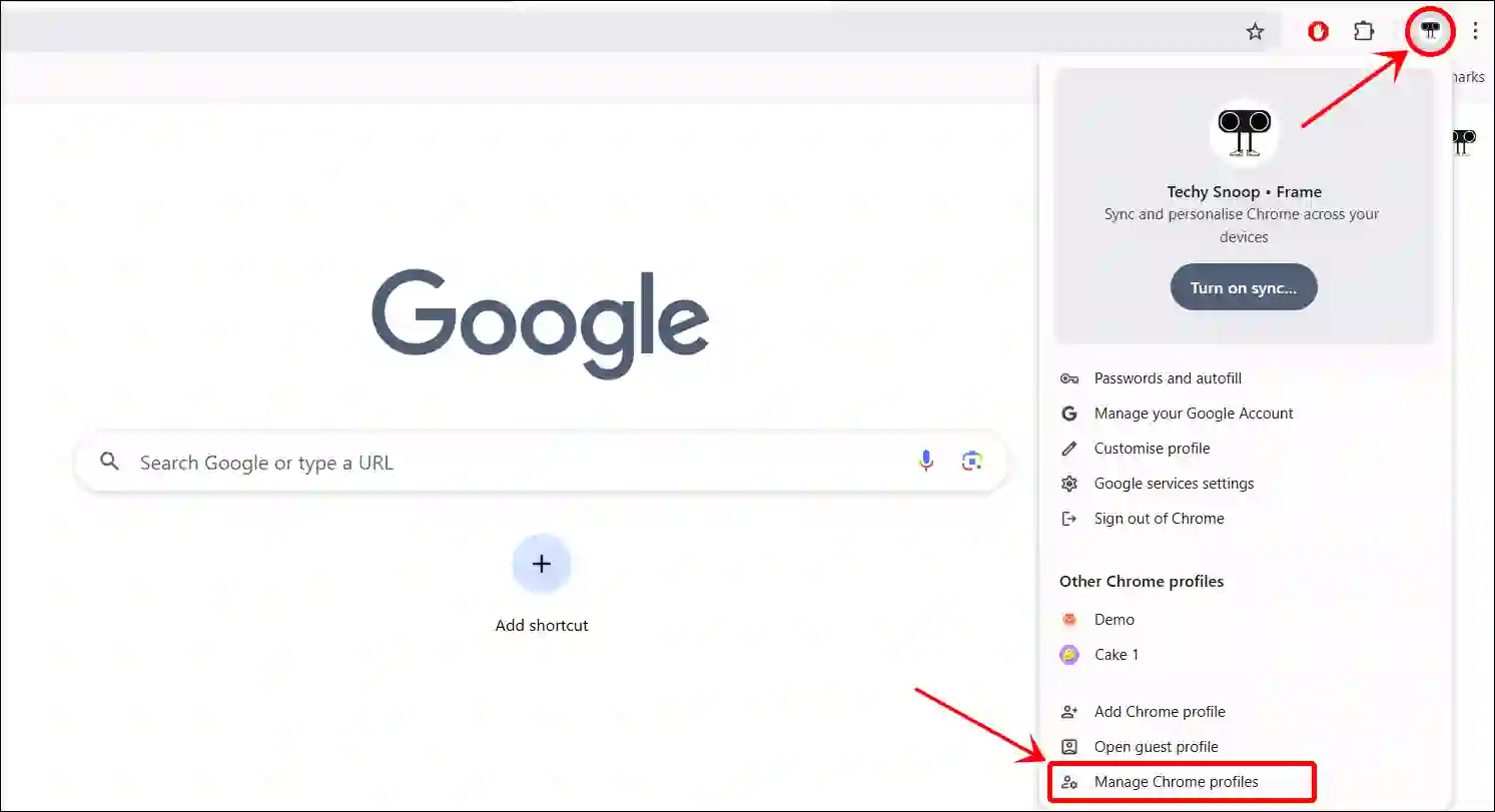 manage chrome profiles