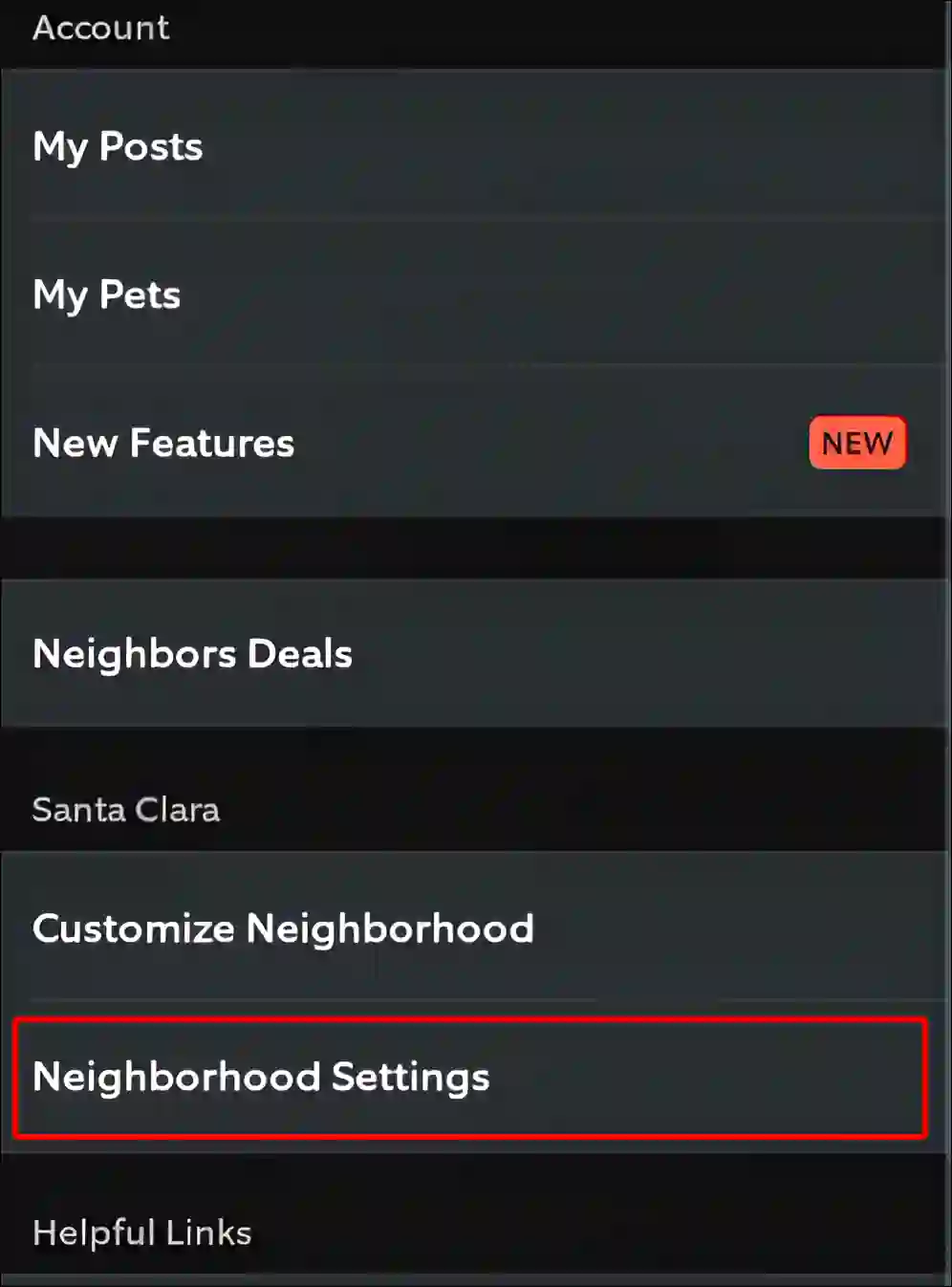 ring app neighborhood settings