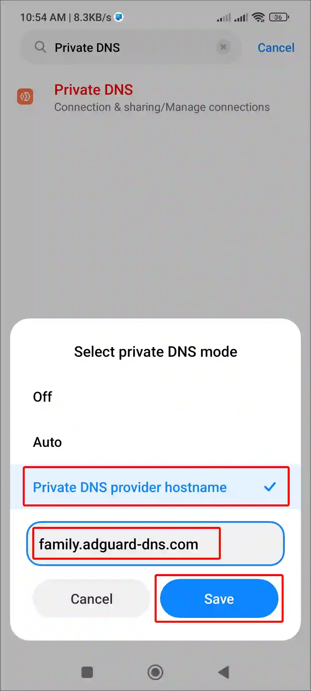 Setup family.adguard-dns.com DNS server