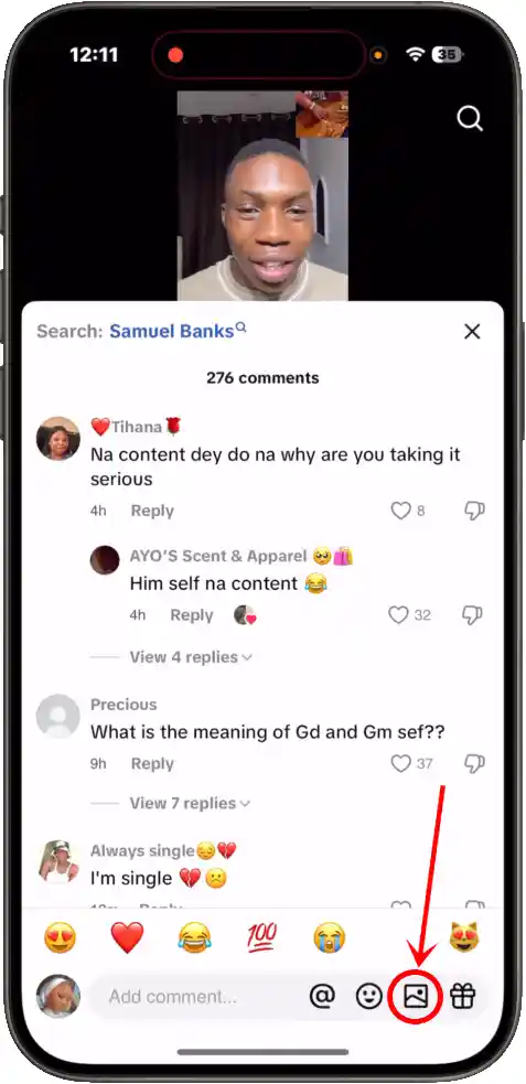 tiktok comments gallery