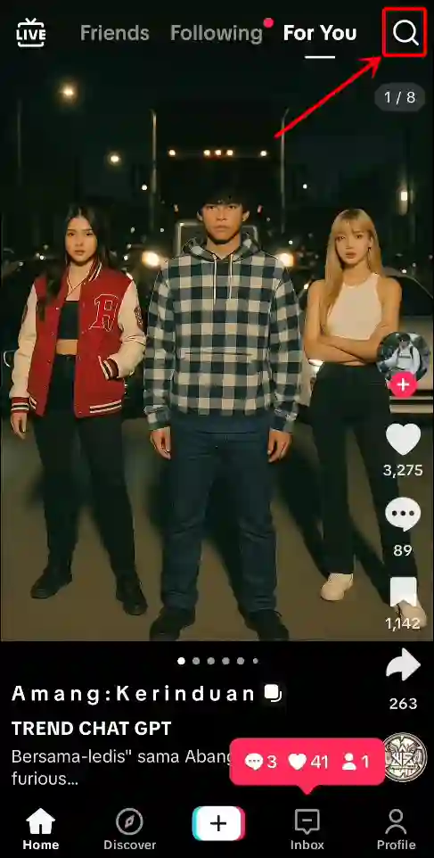 tiktok search icon