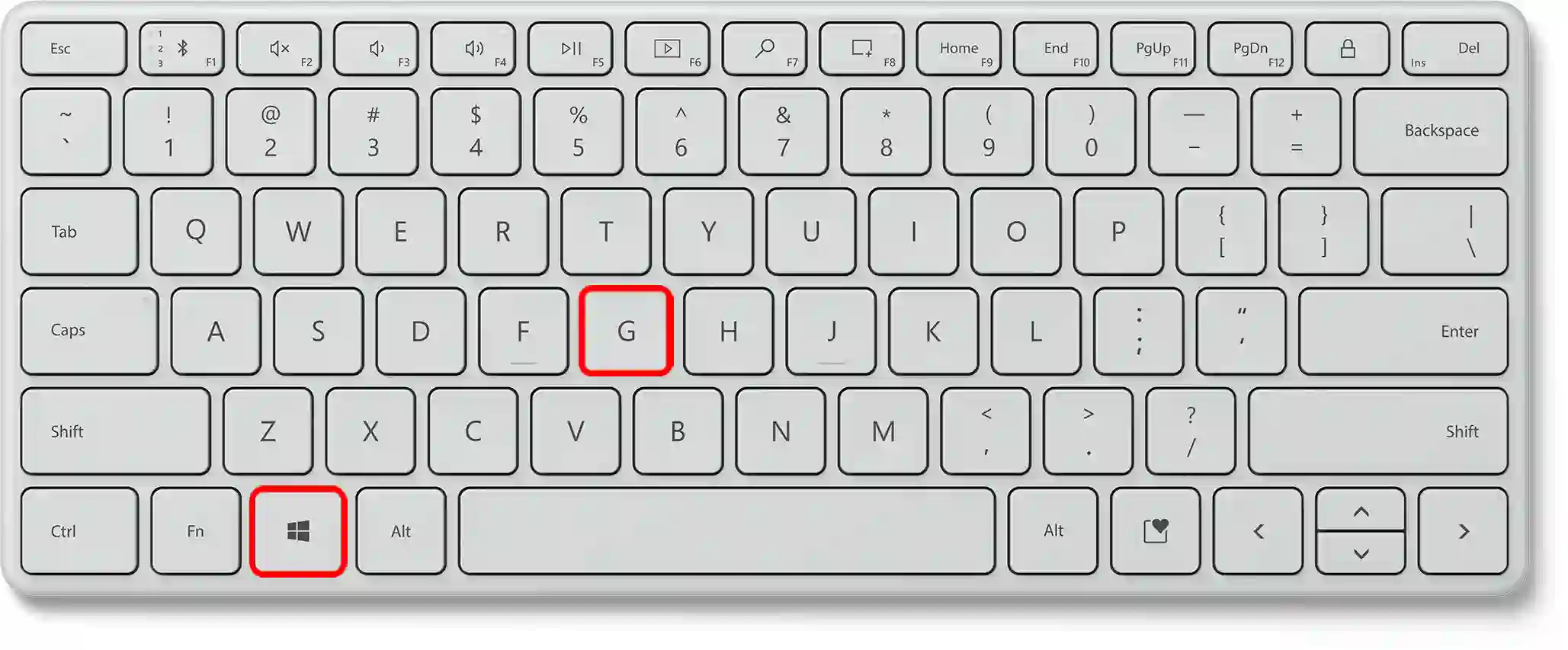 windows + g shortcut