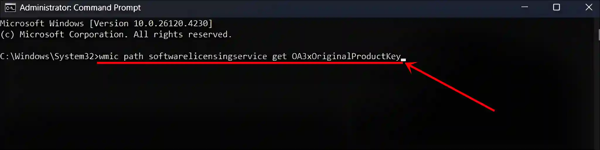 check product key windows 11 cmd