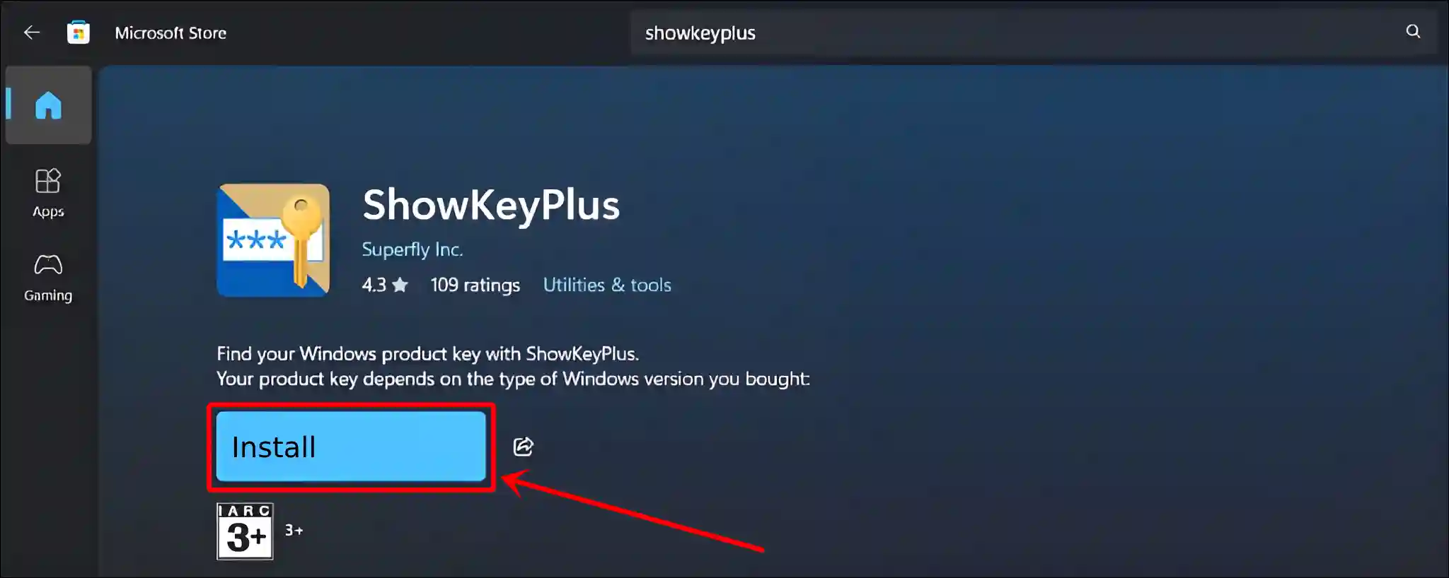 download and install showkeyplus