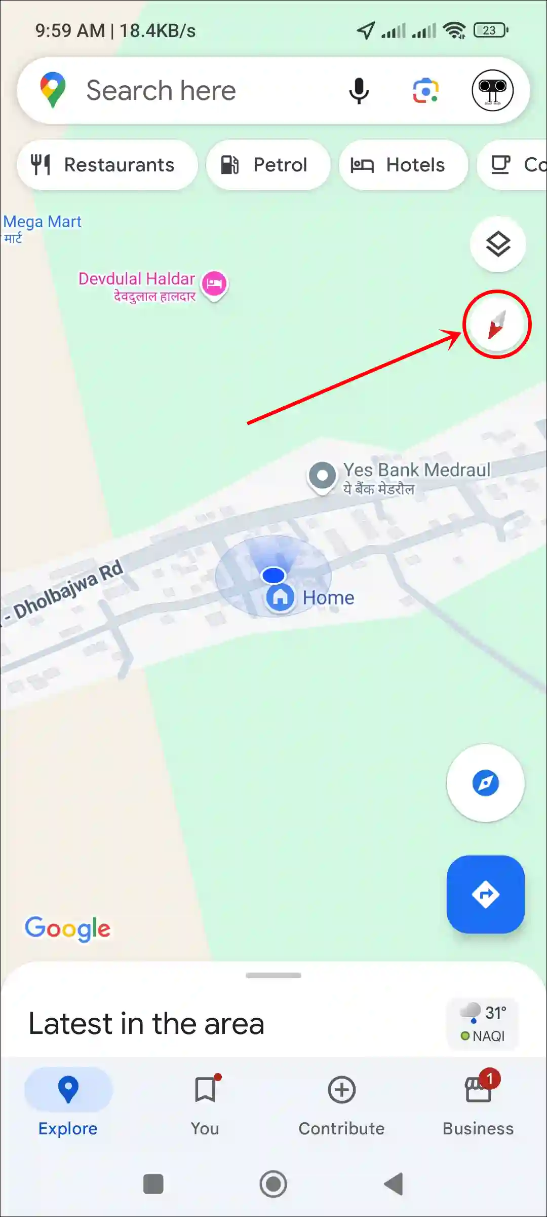 google maps compass icon